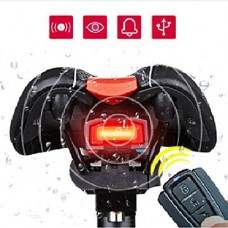 ANTUSI 3 in 1 Bicycle Wireless Rear Light Cycling Remote Control Alarm Lock Fixed Position Mountain Bike Smart Bell COB Tailight USB Charging - B01LBUSIQA